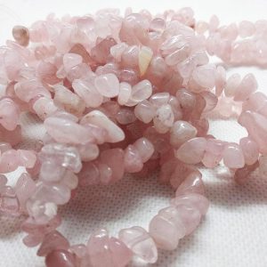 Розовый кварц крошка (нитка) L 80см Розовый кварц крошка (нитка) L 80см