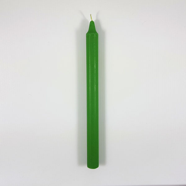 Свічка стеаринова зелена h 240смх2см