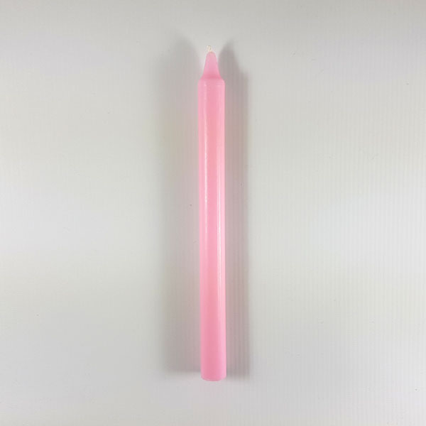 Свічка стеаринова рожева h 240х20мм