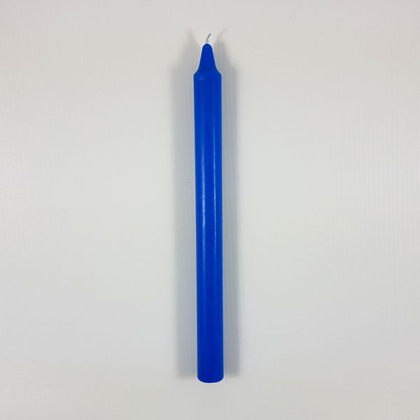 Свічка стеаринова синя h 240х20мм