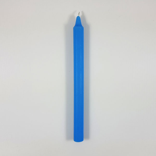 Свічка стеаринова блакитна h 240х20мм